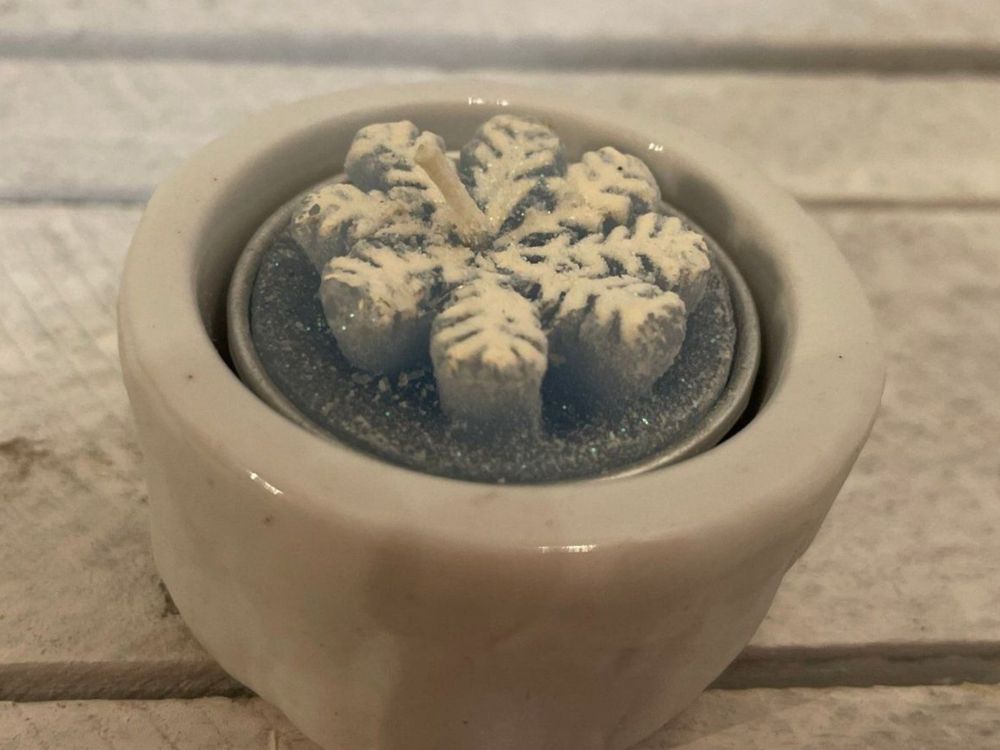 Deko-Teelicht „Schneeflocke“ – Neu (Restposten)