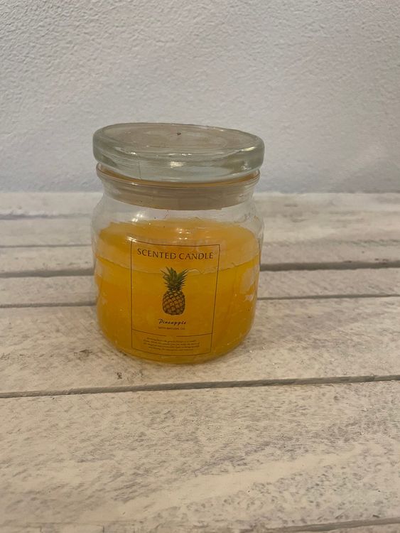 Duftkerze im Glas mit Deckel – Ananas / Pineapple