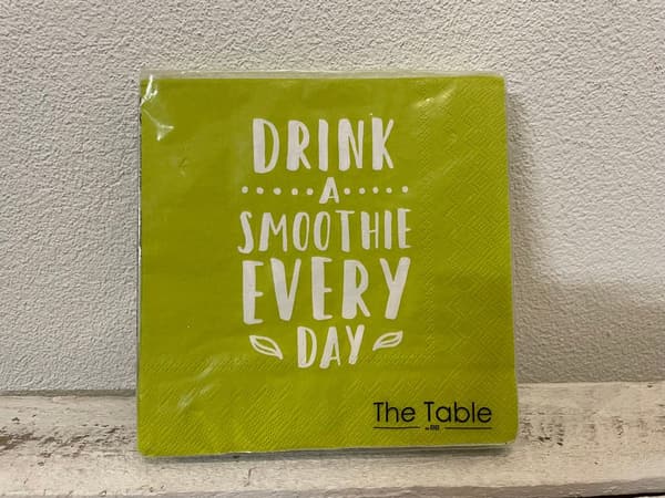 20 x Deko-Servietten „Drink a Smoothie“ – Neu aus Restposten
