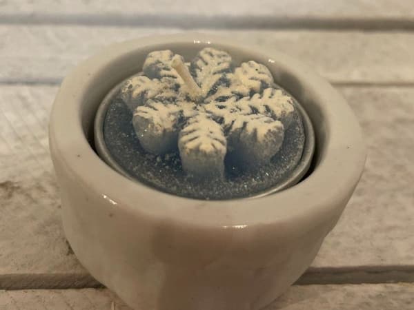 Deko-Teelicht „Schneeflocke“ – Neu (Restposten)