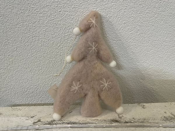 Weihnachtsbaum Filz Anhaenger Altrosa Baumschmuck Deko NEU