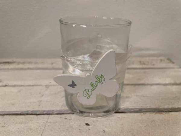 Windlicht Glas Deko Frühling Hochzeit Shabby Chic 13h, 10d