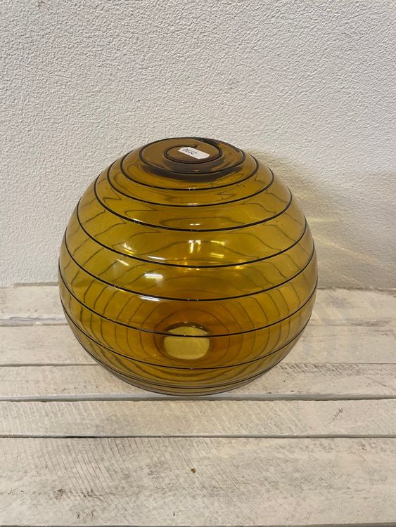 Windlicht / Teelichthalter Glas amber (ca. 20 cm)